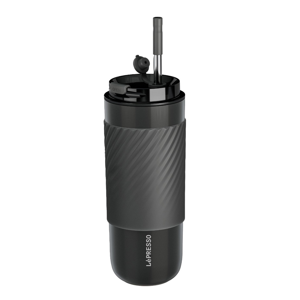 Lepresso Thermal Tumbler With Infusion Filter - Gray