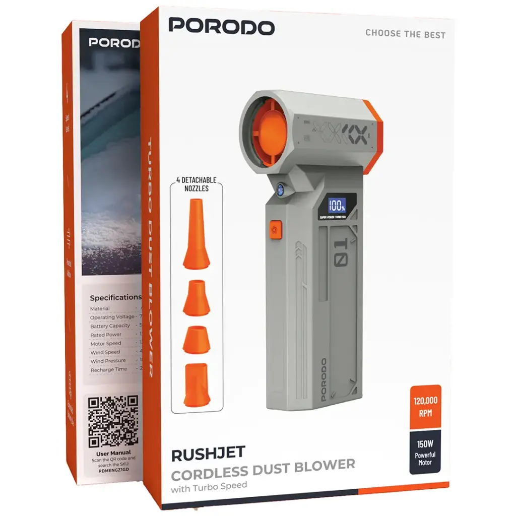 Porodo Rushjet Cordless Dust Blower with Turbo Speed - Image 3