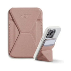MOFT Snap-On iPhone Stand & Wallet – Peach pink (MOVAS)
