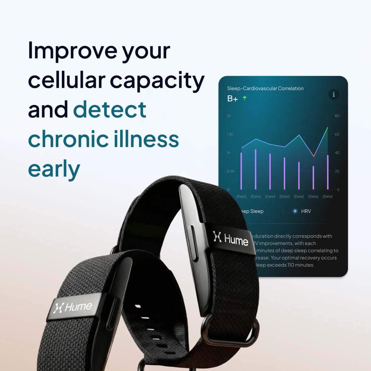 Hume Smart Band / Tracks Metabolic Health & Activity / Water-Resistant / No Subscription Required - Image 8